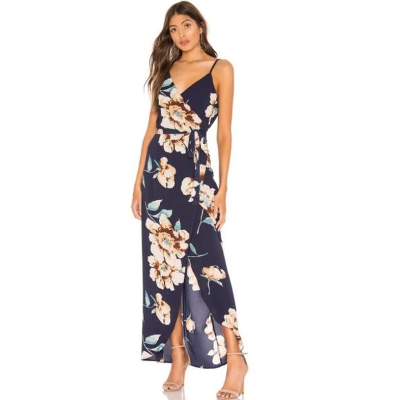 Dina High Low Maxi - Blue Floral Dress by Revolve - Picture 1 of 6